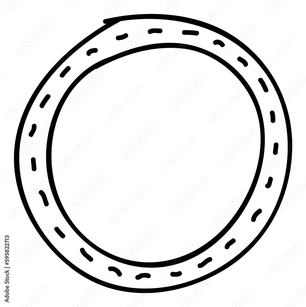 Picture frame template. Round decorative doodle border Picture frame template. Round decorative doodle border