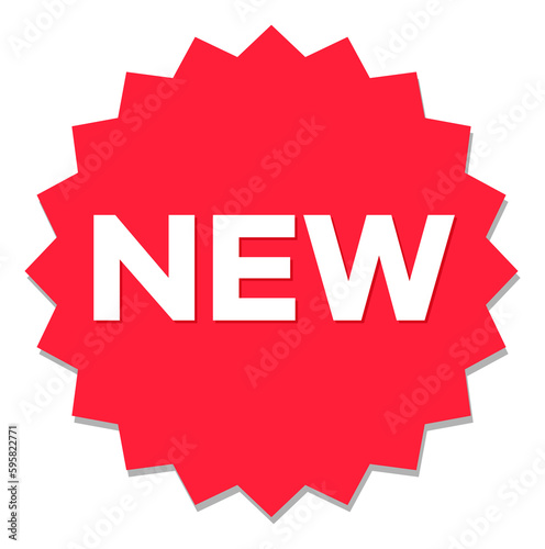 New red sticker. Newest offer round label