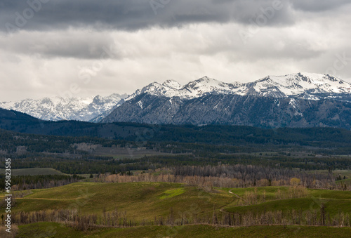 Snow Capped Mountains at The Sawtooth Mountains, Mountain range in Idaho © Zack Frank