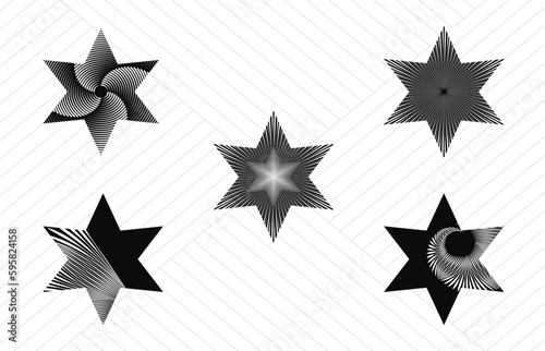 Vector illustration of a group of stars isolated on white background for fashion  web  and emblem design