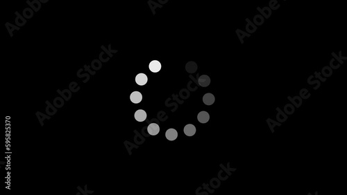 Loading wheel animation - Animated spinning load icon with alpha layer transparent background