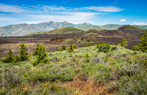 Sparse Landscape of Craters of the Moon National Monument and Preserve in Idaho