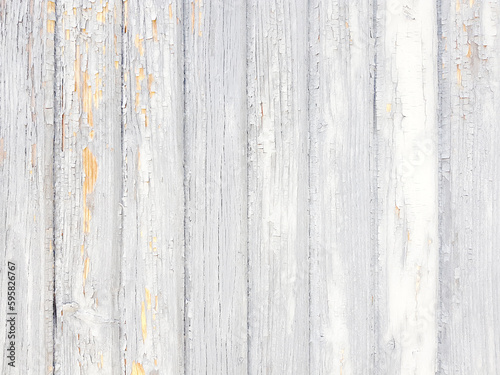 White vertical wood planks texture boards background.