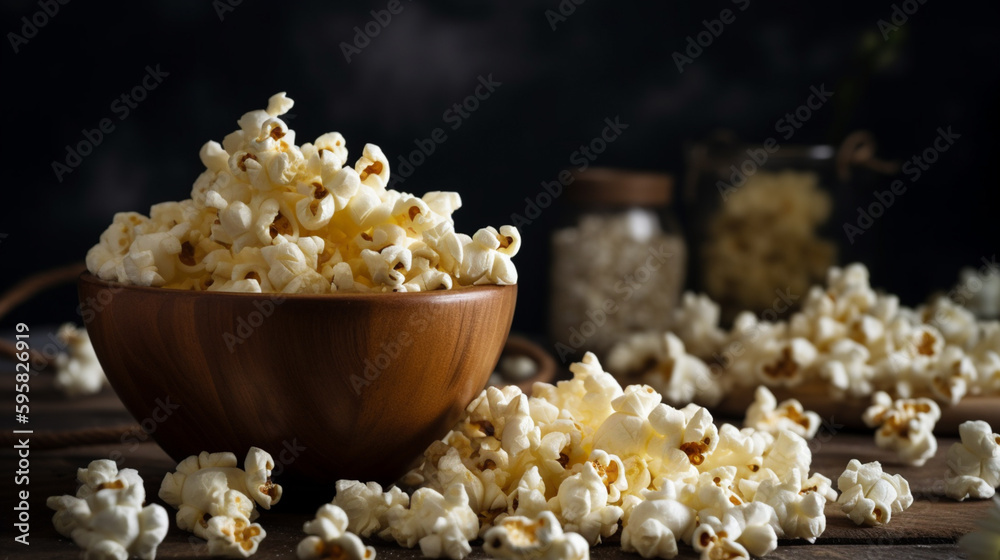 popcorn food, Generated AI popcorn food, Generated AI