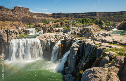 The Shoshone Falls in Idaho on the Snake River on a Summer Day