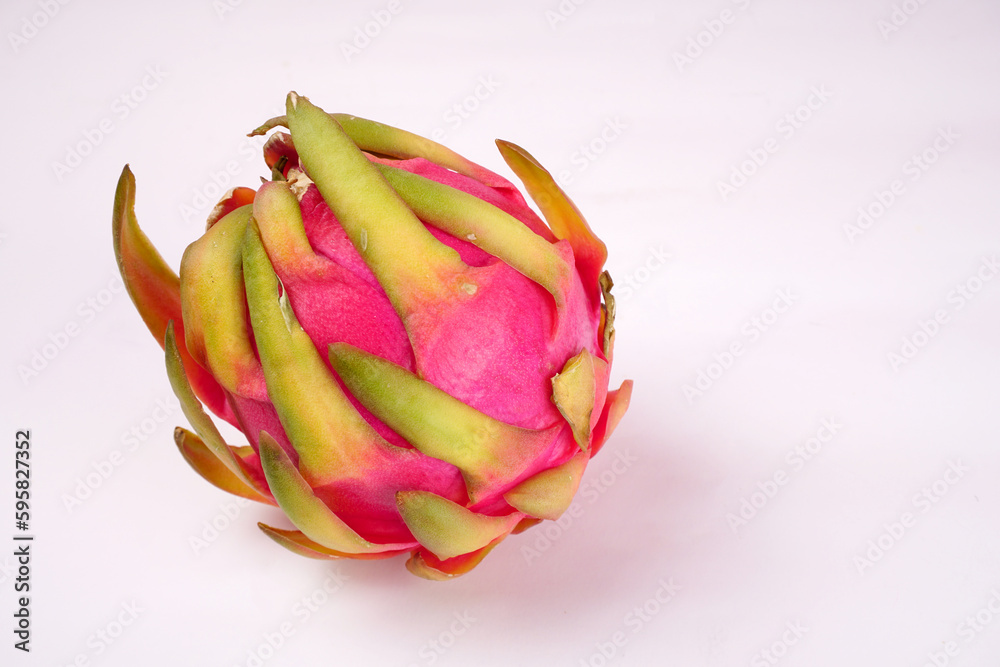 Healthy dragon fruits or pitaya isolated on texture background.