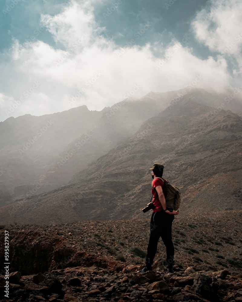 hiker in the mountains