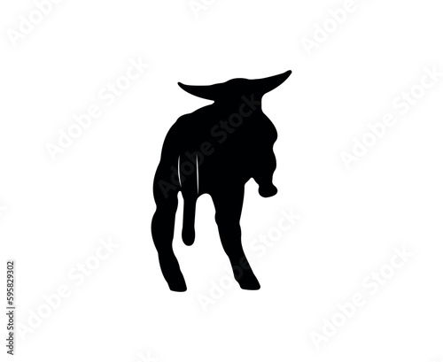 Vector flat sheep silhouette isolated on white background