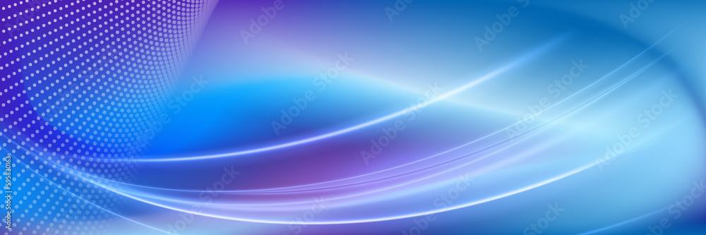 Abstract wavy shapes futuristic banner