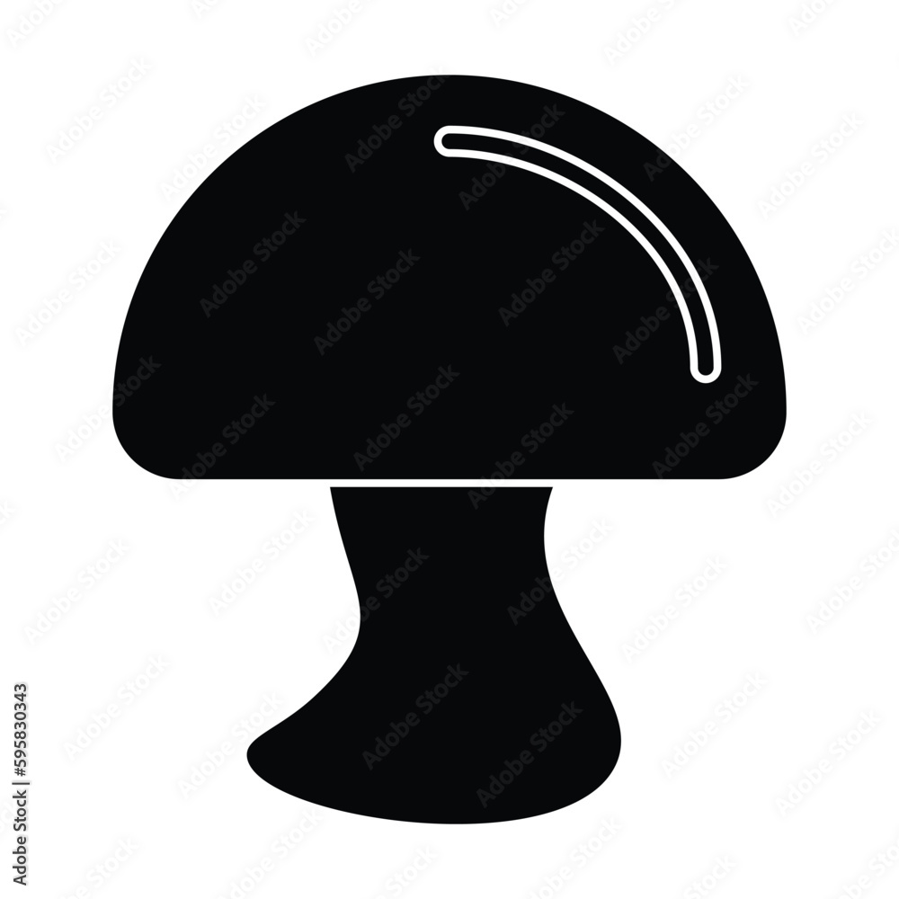 mushroom icon, vegetarian vector, eating illustration mushroom icon, vegetarian vector, eating illustration