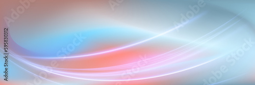 Abstract wavy shapes futuristic banner