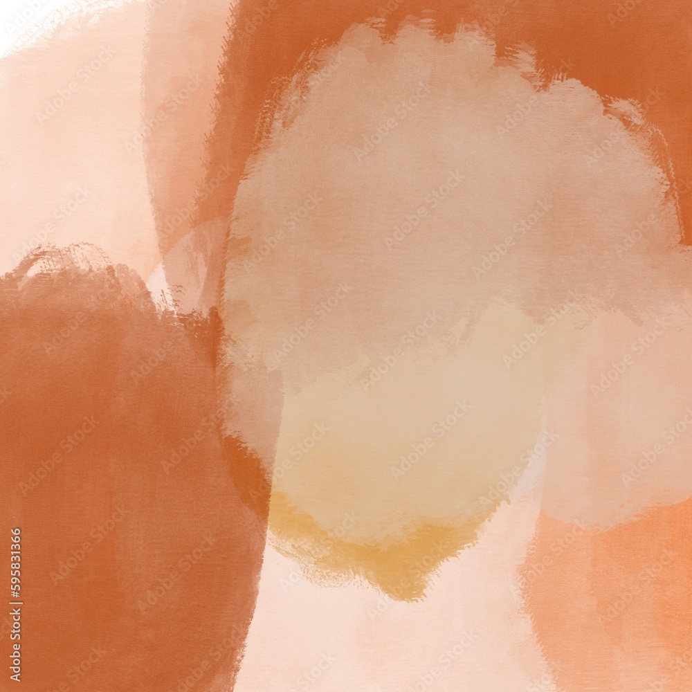 Fototapeta premium Orange Gouache Abstract Painting Background