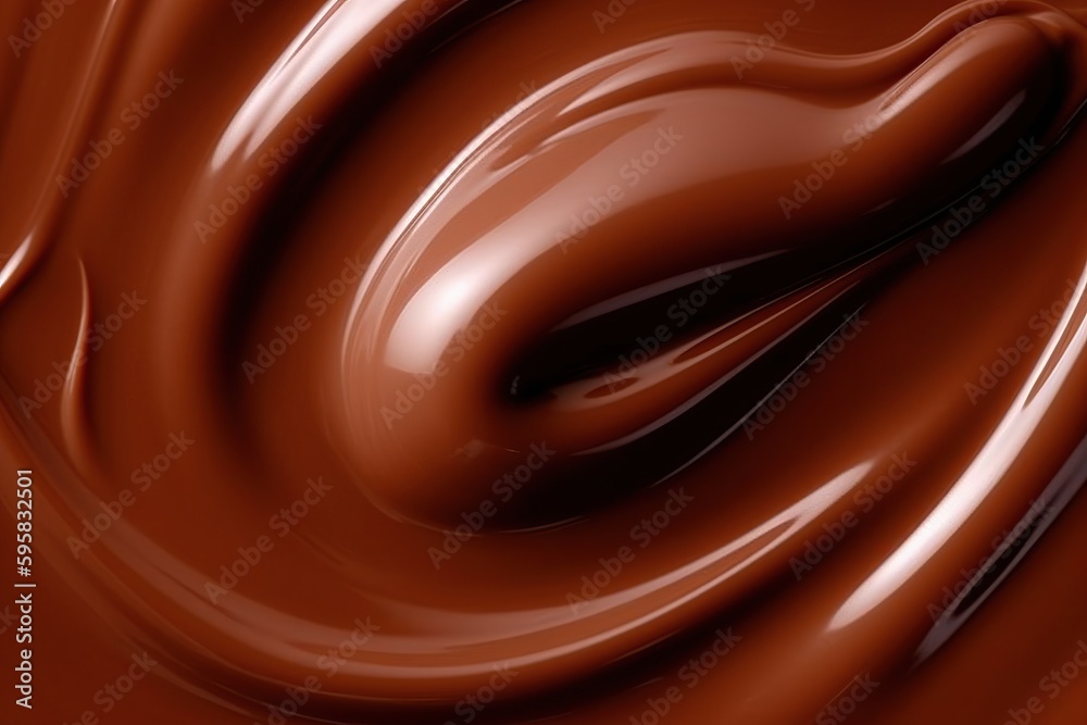 Melted chocolate surface . Ai. Liquid chocolate close-up background. Melted chocolate surface . Ai. Liquid chocolate close-up background.