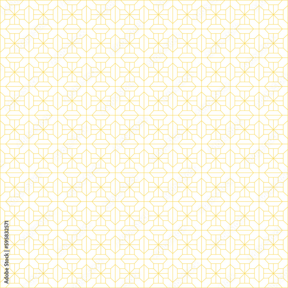 Abstract flowerish geometric shapes seamless patterns background