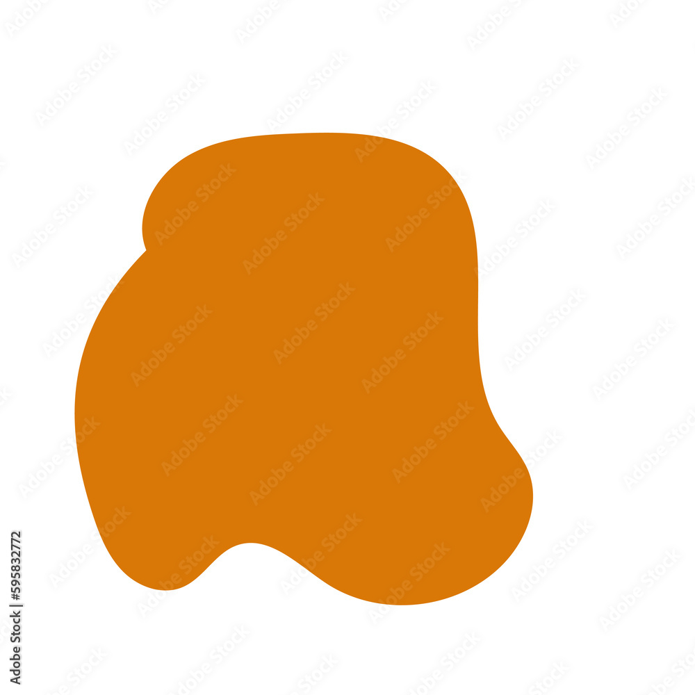 Orange Blob Abstract Shapes 