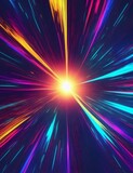 Abstract Cyber Space Background - digital cyberspace - Burst of light - Supernova