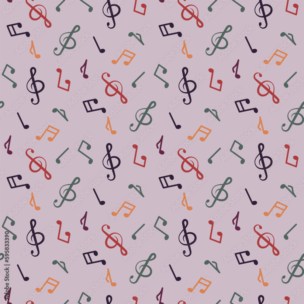 seamless pattern with colorful musical notes seamless pattern with colorful musical notes