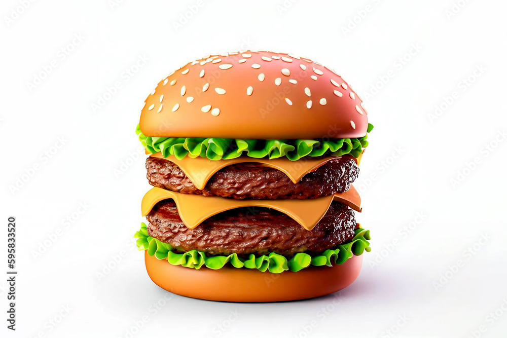 hamburger on a white background hamburger on a white background