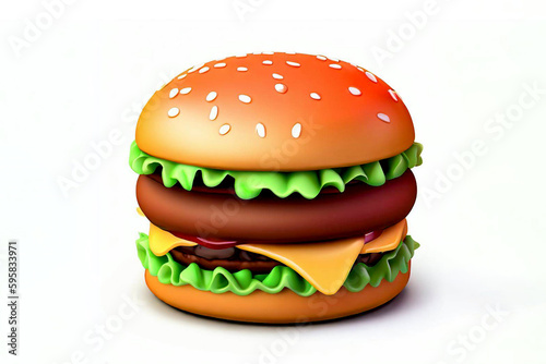 hamburger on black background