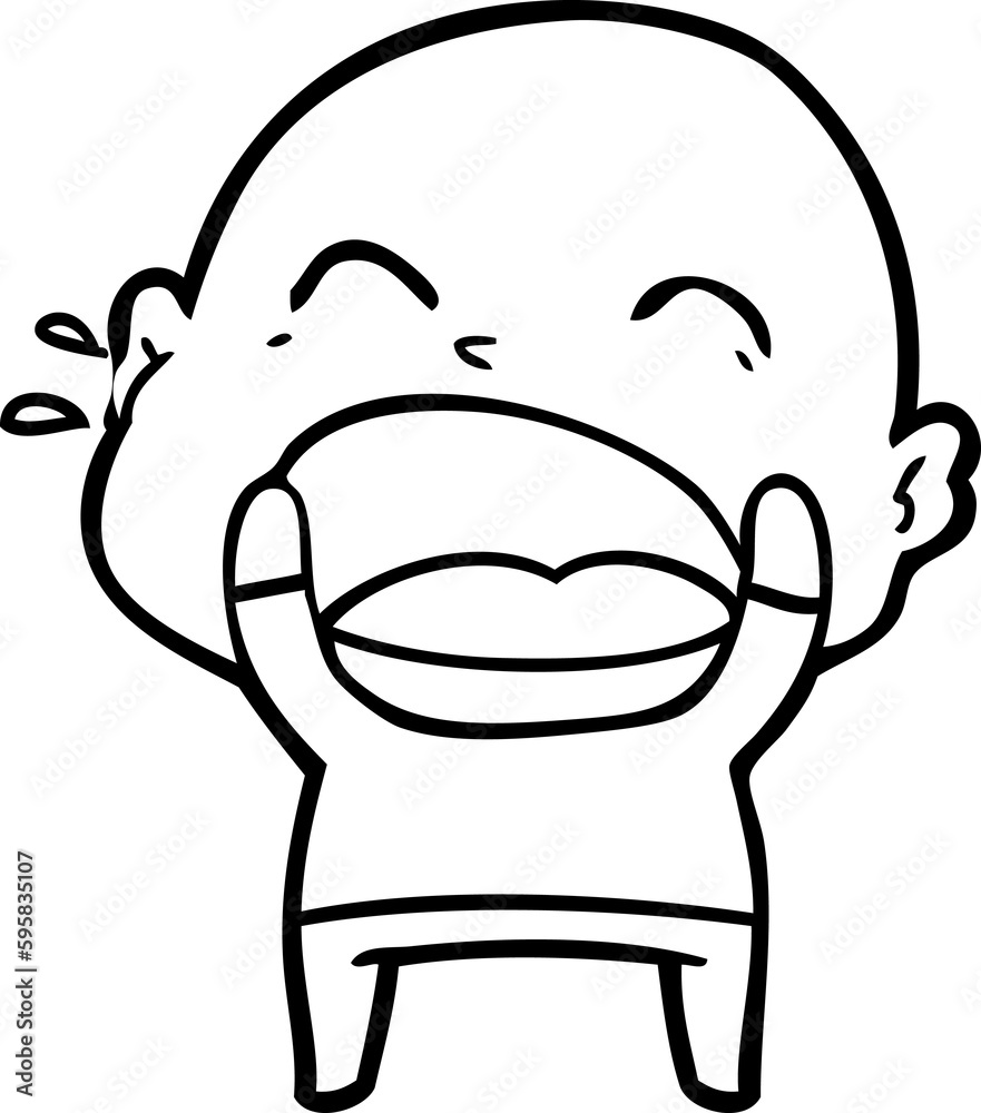 cartoon shouting bald man cartoon shouting bald man