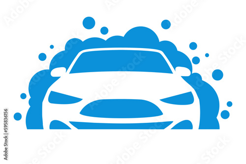  Stylized vector image of a car wash
