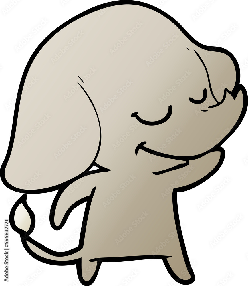 cartoon smiling elephant cartoon smiling elephant