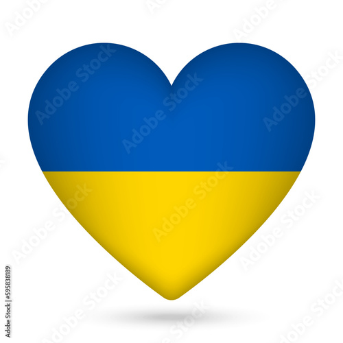 Free Download Ukraine flag in heart shape. Vector illustration. - GFXLoad