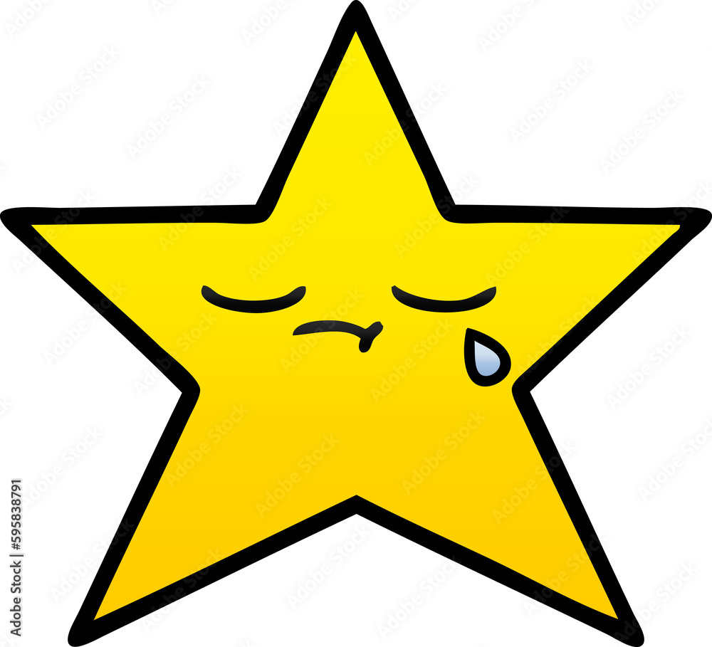 gradient shaded cartoon of a gold star gradient shaded cartoon of a gold star