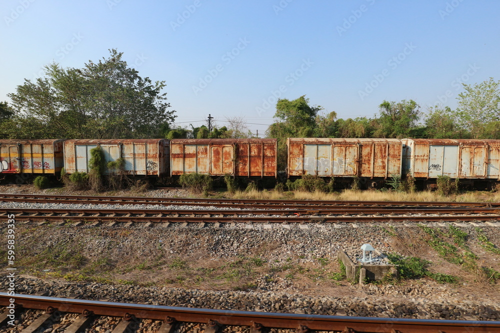 Obraz premium タイの古い貨車