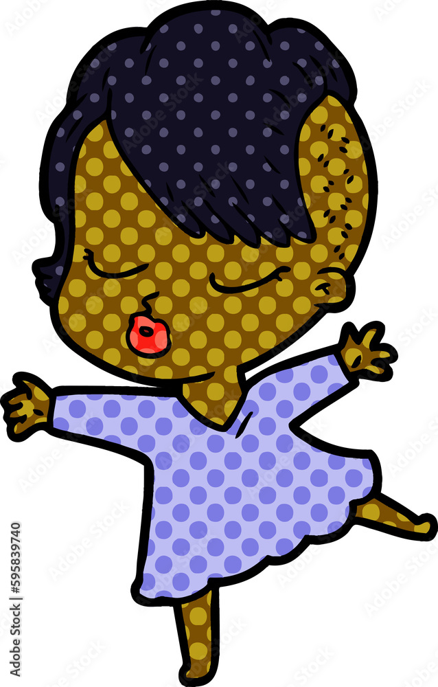 cartoon pretty hipster girl cartoon pretty hipster girl