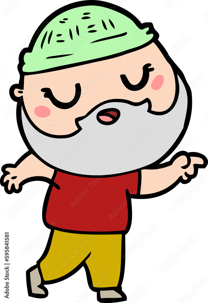 cartoon man with beard