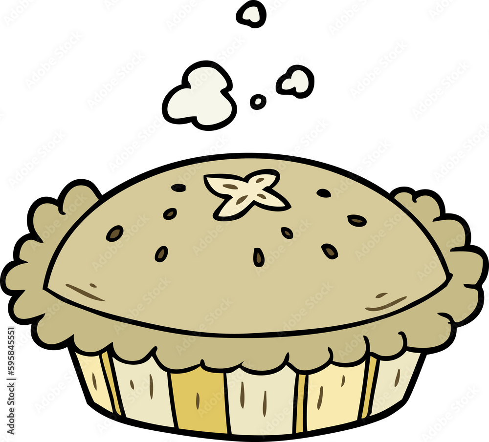 hot cartoon pie fresh out of the oven