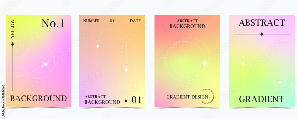 Fototapeta premium gradient background with y2k and groovy style