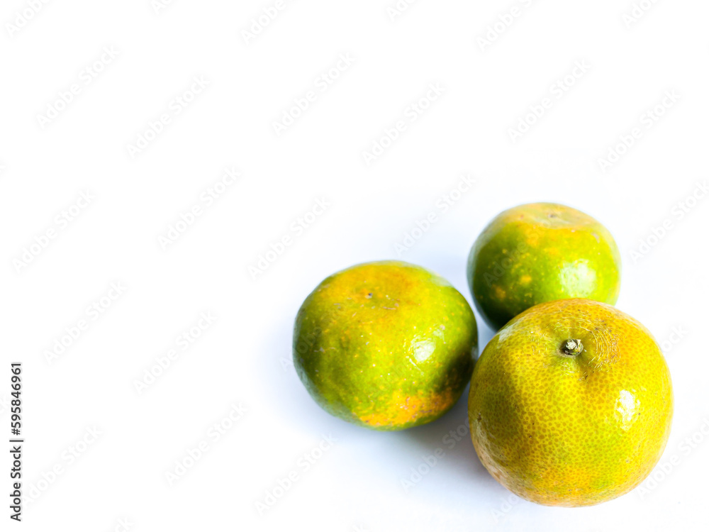 Mandarin orange fruit on the white background Mandarin orange fruit on the white background