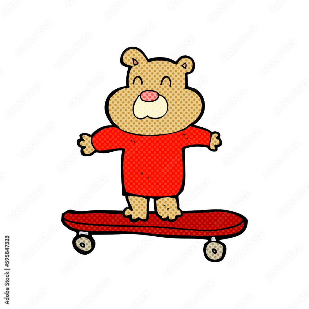 cartoon bear on skateboard cartoon bear on skateboard