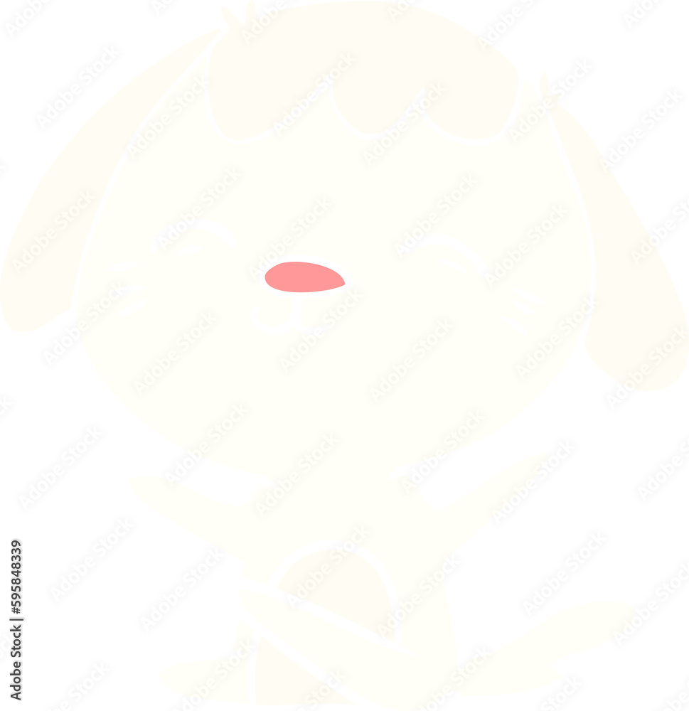 happy flat color style cartoon sitting dog happy flat color style cartoon sitting dog