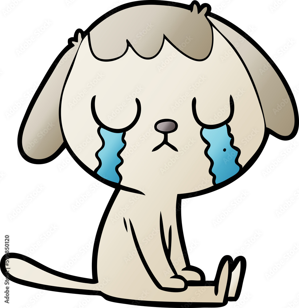 cute cartoon dog crying cute cartoon dog crying
