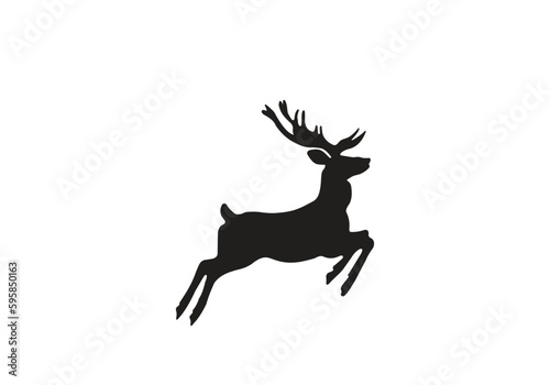 this is a deer icon logo design 