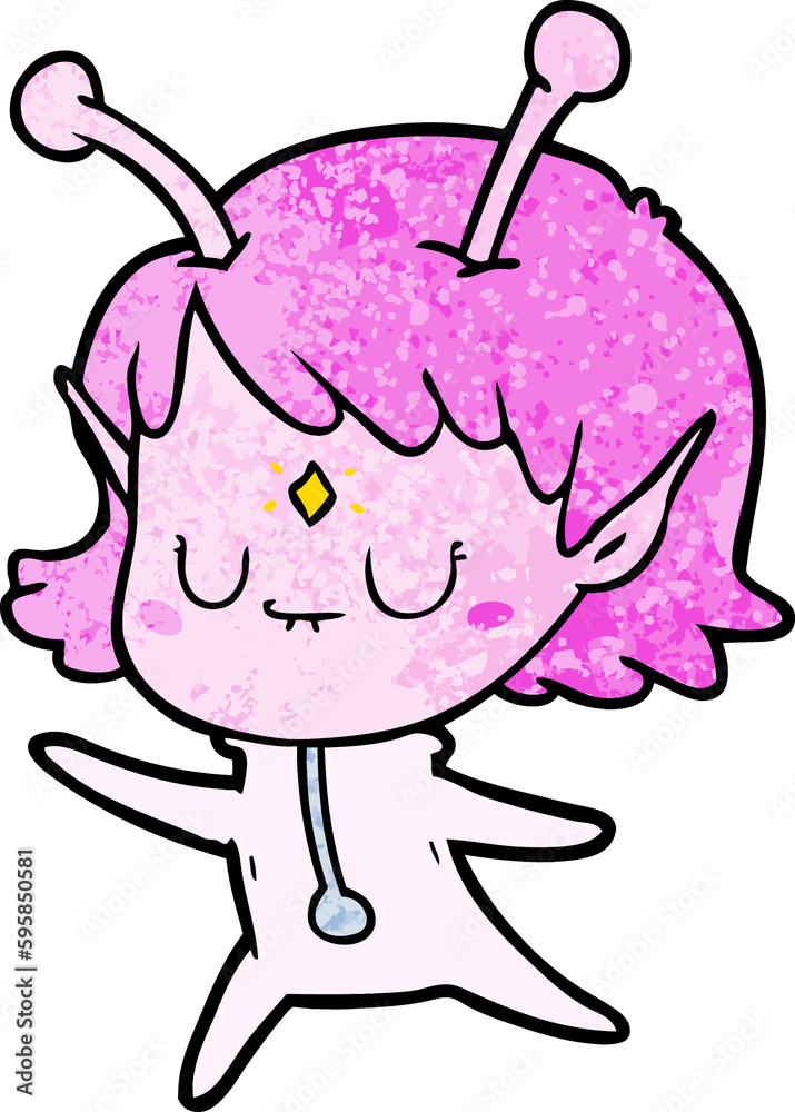 cartoon alien girl cartoon alien girl
