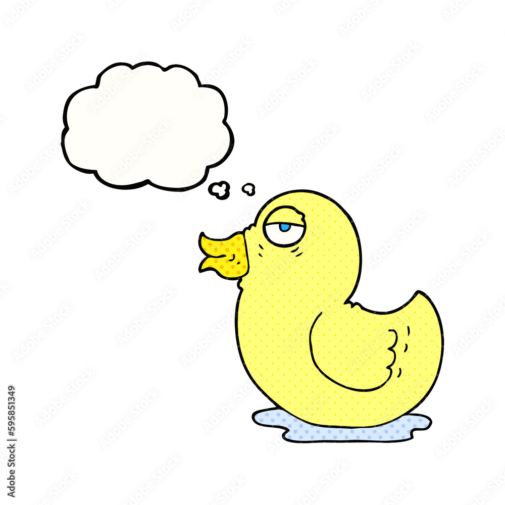 freehand drawn thought bubble cartoon rubber duck freehand drawn thought bubble cartoon rubber duck