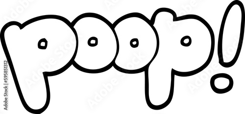 line drawing cartoon font poop