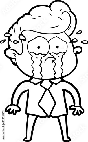 cartoon crying man