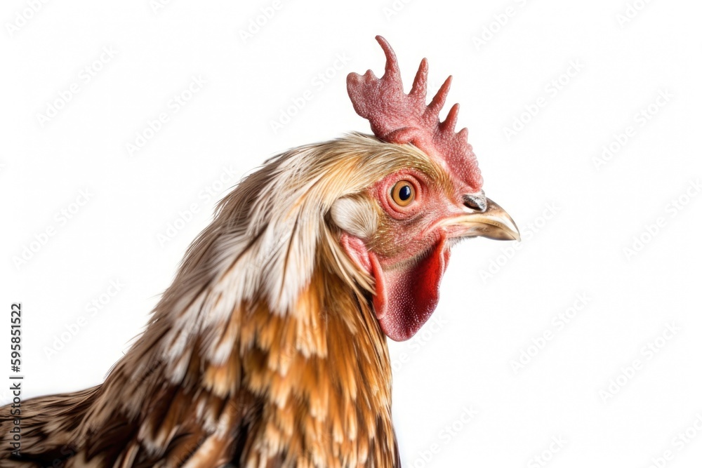 Fototapeta premium Chicken bird isolated on white background generative ai.