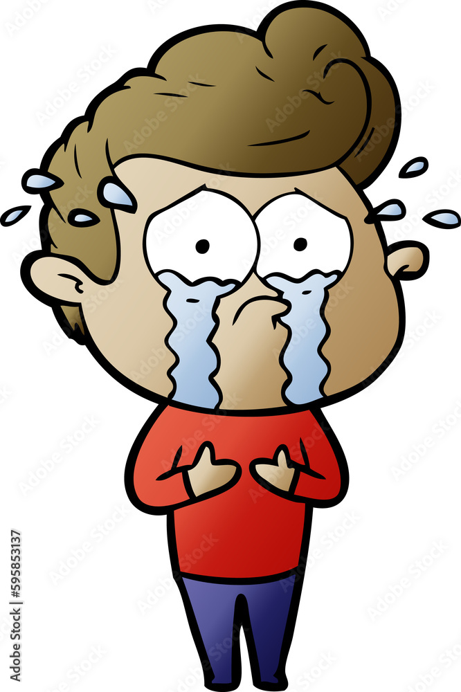 cartoon crying man