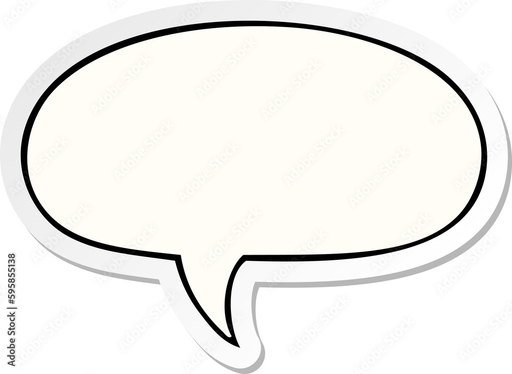 cartoon speech bubble sticker with speech bubble sticker
