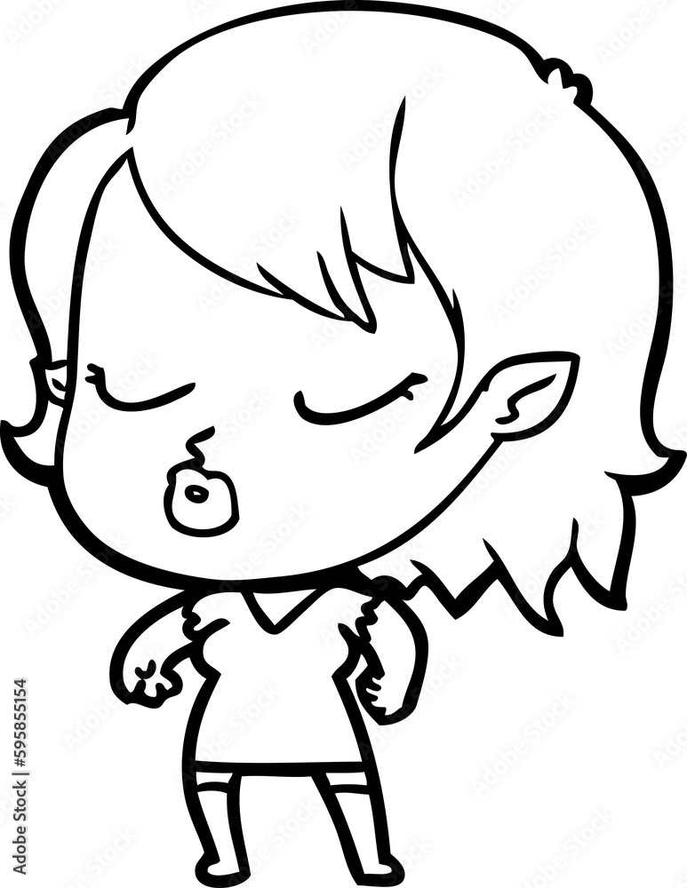 cute cartoon vampire girl