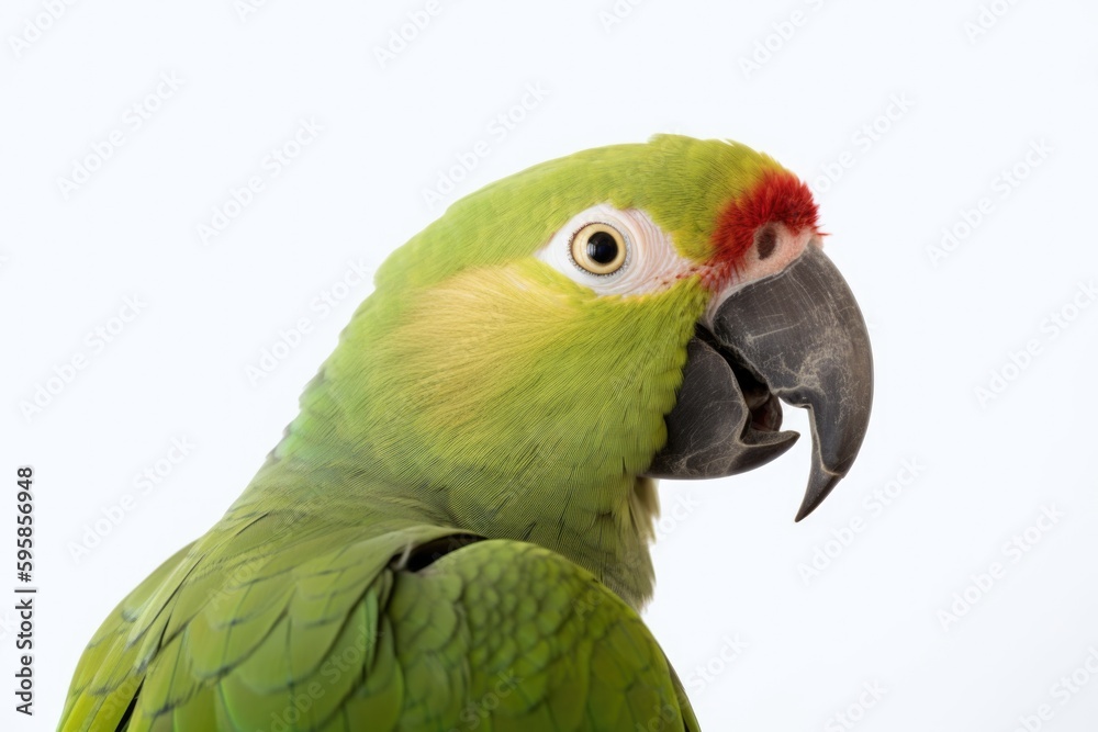 Parrot bird isolated on white background generative ai.