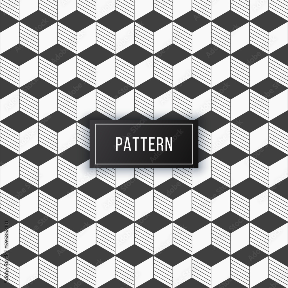 Seamless and Modern Isometric 3d Cube Pattern Seamless and Modern Isometric 3d Cube Pattern