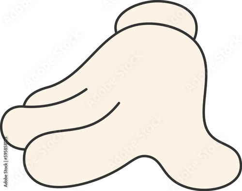 Cartoon Hand Measuring Gesture