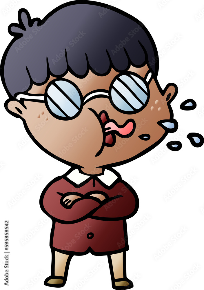 cartoon boy wearing spectacles cartoon boy wearing spectacles